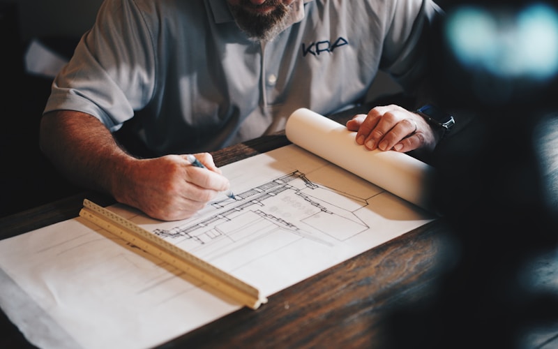 Building permit documents and construction timeline